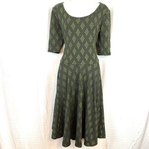 LULAROE NICOLE Olive Green Stretch Knit Dress  XL